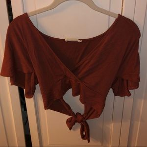 Project Basic Cropped tie shirt